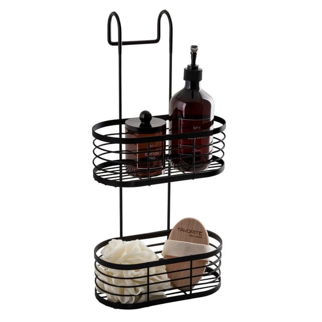 Półka pod prysznic AWD INTERIOR 1993 czarna zawieszana podwójna