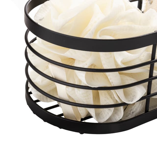 Półka pod prysznic AWD INTERIOR 1993 czarna zawieszana podwójna