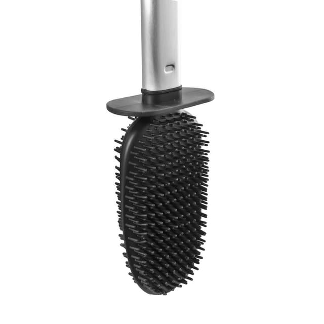 Stojak na papier toaletowy i szczotkę wc AWD INTERIOR 1980 z półką czarny srebrny