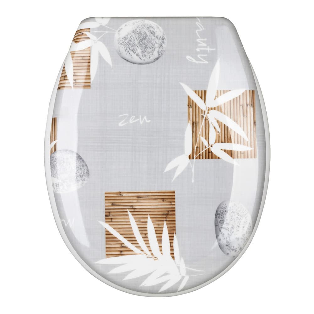 Deska sedesowa wolnoopadająca AWD INTERIOR 1999 Calmi duroplast nadruk szary bambus