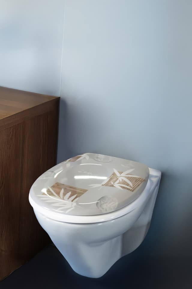 Deska sedesowa wolnoopadająca AWD INTERIOR 1999 Calmi duroplast nadruk szary bambus