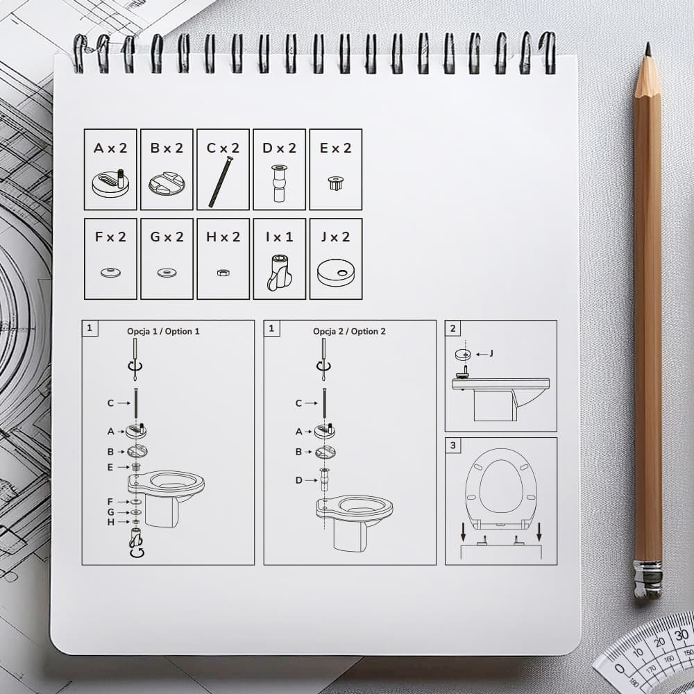 Deska sedesowa wolnoopadająca wypinana AWD INTERIOR 2035 Bambly duroplast bambus