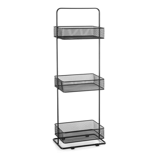 Regał stalowy AWD INTERIOR 1947 czarny 3 kosze ażurowe