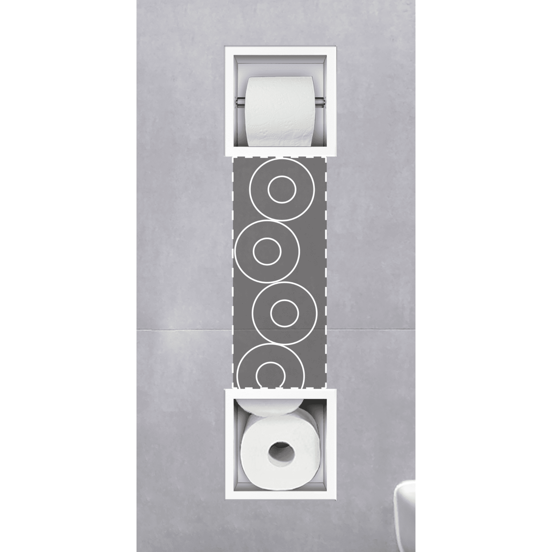 WALL-BOX PAPER 2 White - Magazynek z podajnikiem papieru biały