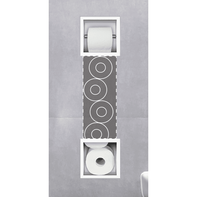 WALL-BOX PAPER 2 White - Magazynek z podajnikiem papieru biały