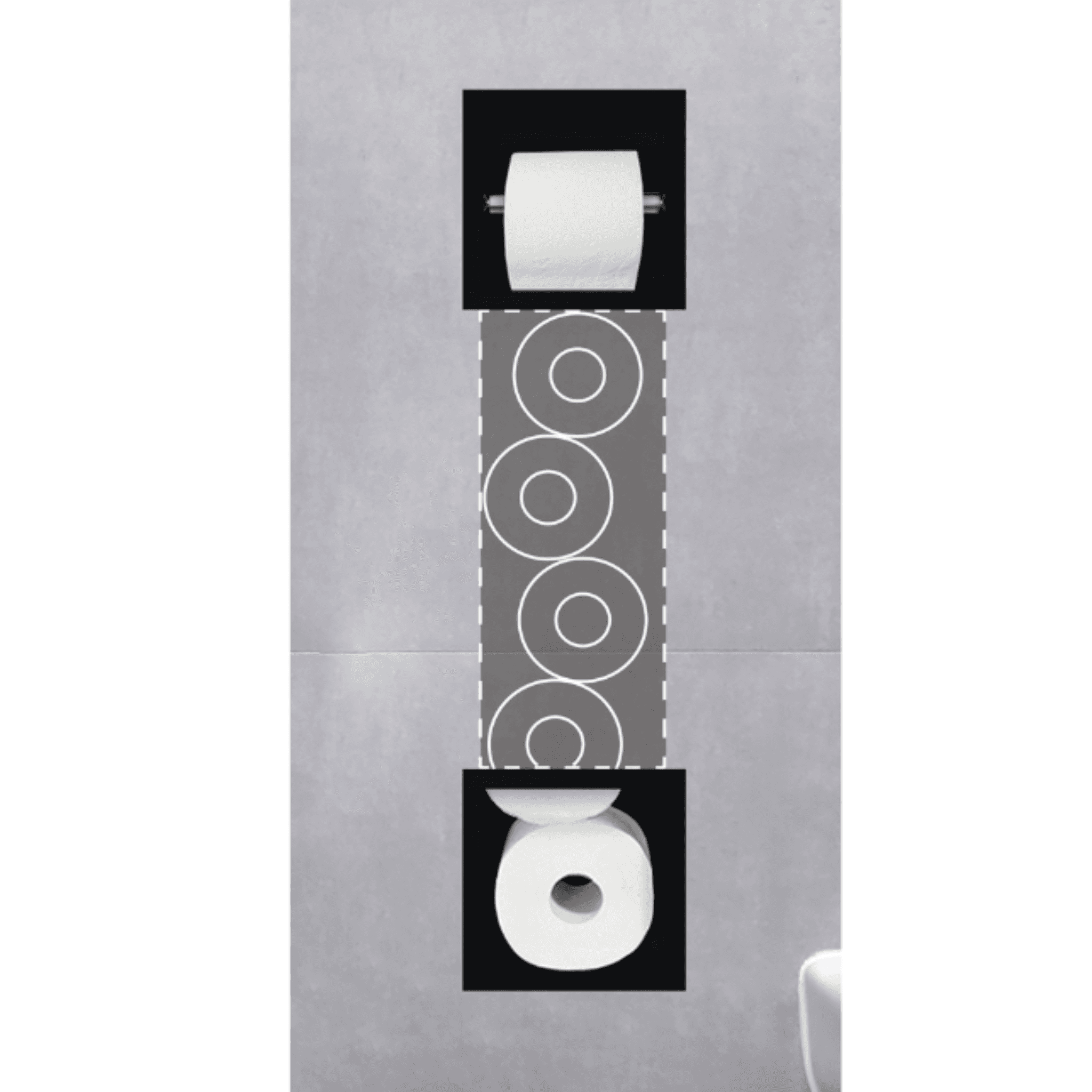 WALL-BOX PAPER 2 Black - Magazynek z podajnikiem papieru czarny