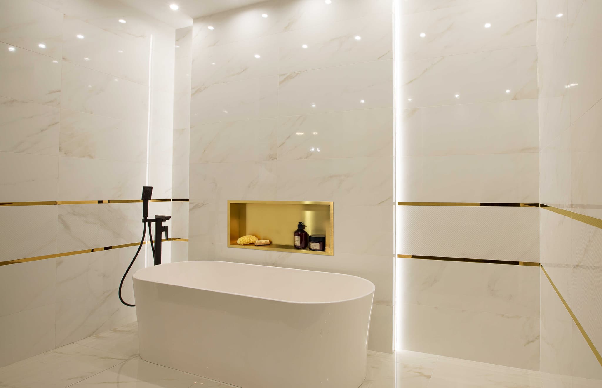 WALL-BOX ONE Gold / Brass - Półka pojedyncza złota 60x30x7 cm