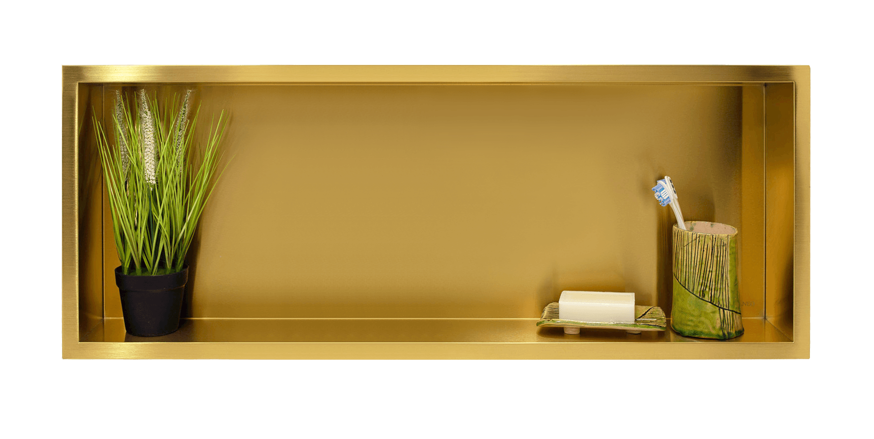 WALL-BOX ONE Gold / Brass - Półka pojedyncza złota 90x30x10 cm