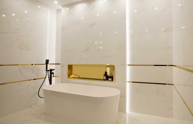 WALL-BOX ONE Gold / Brass - Półka pojedyncza złota 90x30x10 cm