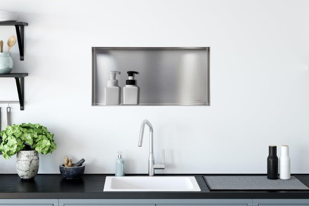 WALL-BOX NO RIM - Półka wnękowa bezramkowa INOX 60x30x7 cm