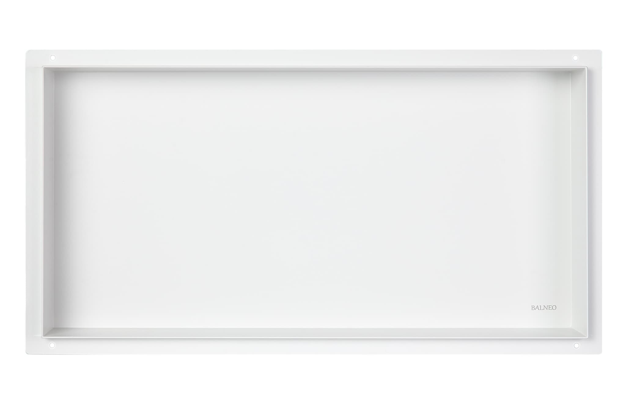 WALL-BOX No Rim White - Półka wnękowa bezramkowa biała 60x30x10 cm