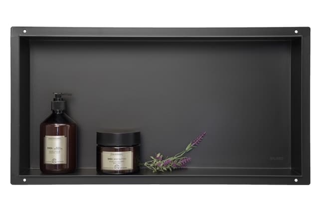 WALL-BOX No Rim Black - Półka wnękowa bezramkowa czarna 60x30x10 cm