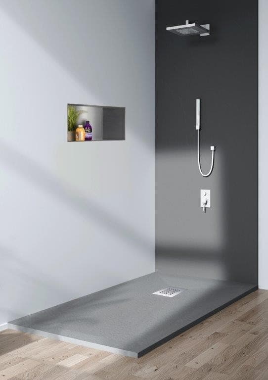 Stone Tray - Brodzik kompozytowy "F" Ciemnoszary 80x140x2,5