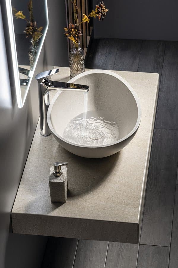 CORNELI bateria umywalkowa wysoka z przedłużoną wylewką, bez odpływu, chrom