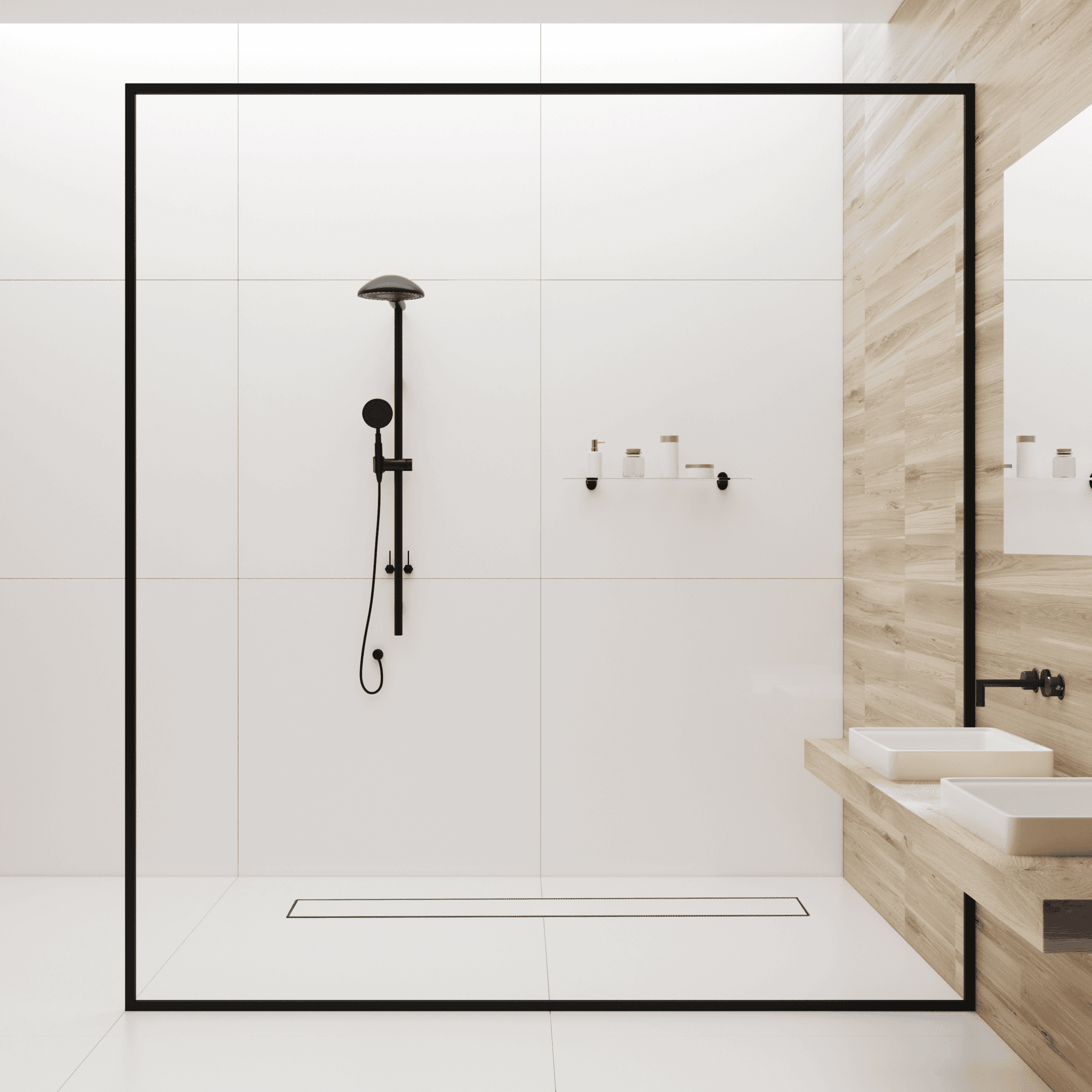 Duplex Standard 2w1 Odpływ liniowy 70 cm dwustronny chrom