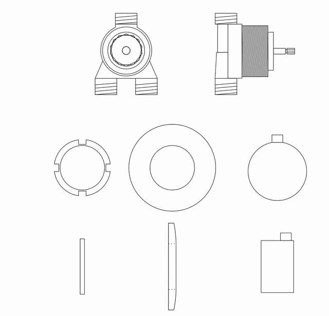 P073CH - Mieszacz wody Corsan uniwersalny komplet z pokrętłem