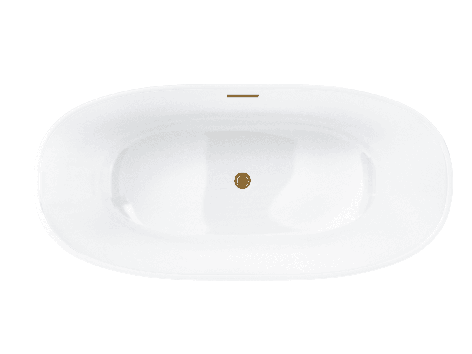 Wanna wolnostojąca Corsan SALINA 170 x 72 cm Korek klik-klak Złoty