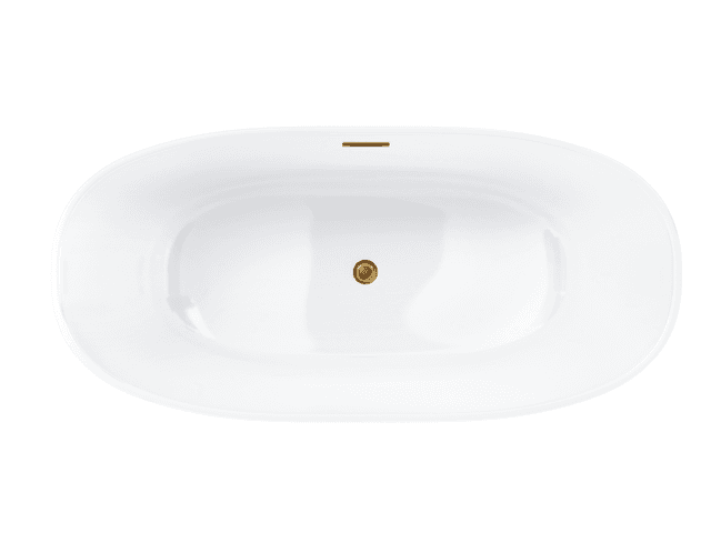 Wanna wolnostojąca Corsan SALINA 170 x 72 cm Korek klik-klak Złoty