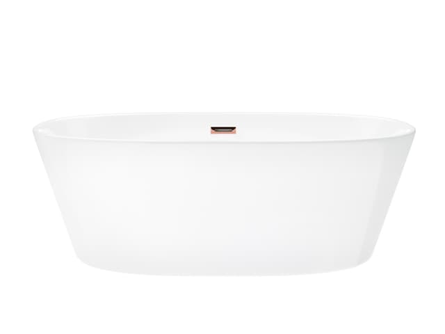 Wanna wolnostojąca Corsan SALINA 170 x 72 cm Korek klik-klak Miedziany / Różowe Złoto