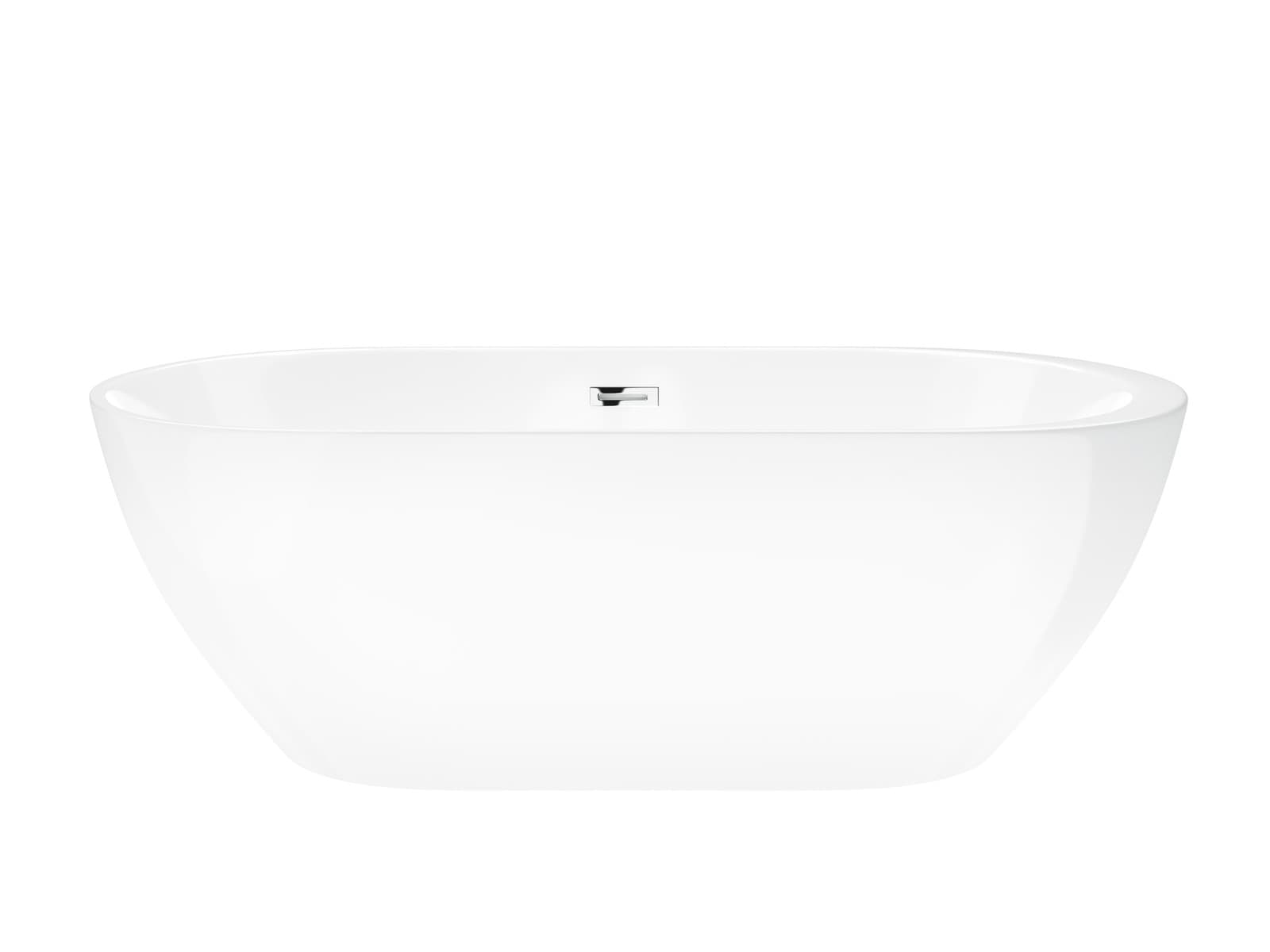 Wanna wolnostojąca Corsan RENO 170 x 80 cm z boczną półką Korek klik-klak Chrom