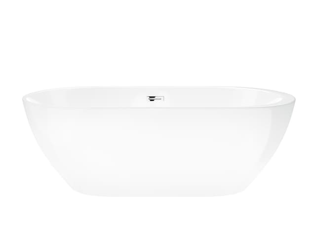 Wanna wolnostojąca Corsan RENO 170 x 80 cm z boczną półką Korek klik-klak Chrom