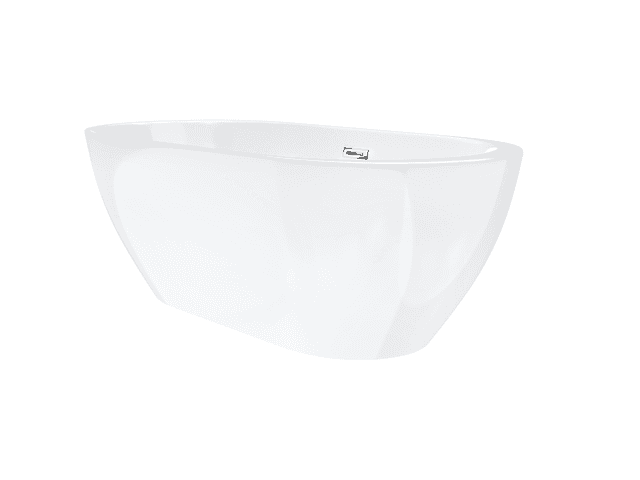 Wanna wolnostojąca Corsan RENO 170 x 80 cm z boczną półką Korek klik-klak Chrom