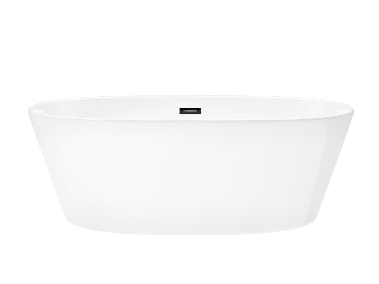 Wanna wolnostojąca Corsan SALINA 170 X 72 cm z wykończeniem Grafit / GunMetal