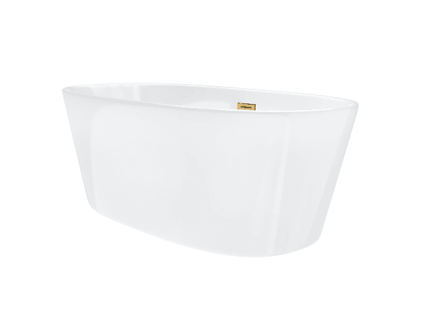 Wanna wolnostojąca Corsan SALINA 170 x 72 cm Korek klik-klak Szczotkowane Złoto