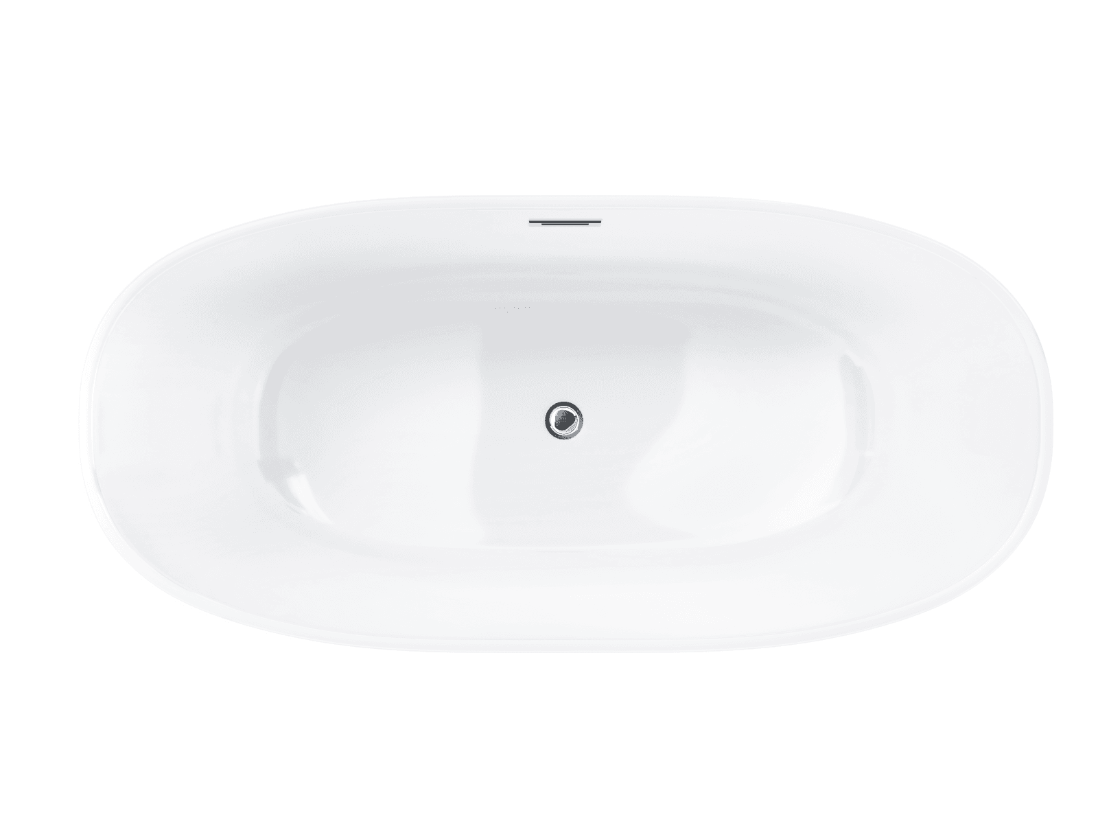 Wanna wolnostojąca Corsan SALINA 170 x 72 cm Korek klik-klak Chrom