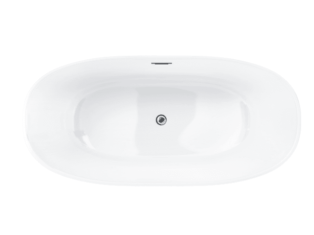 Wanna wolnostojąca Corsan SALINA 170 x 72 cm Korek klik-klak Chrom