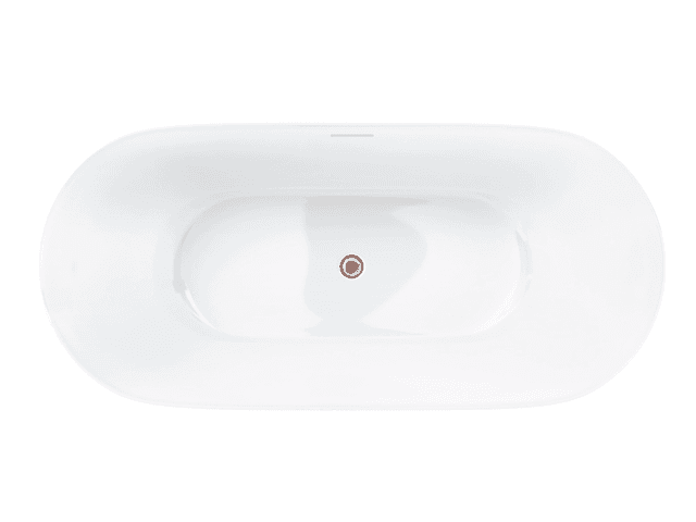 Wanna wolnostojąca OLVENA V041XLBRG 170 cm Przelew szczelinowy Korek klik klak Miedź szczotkowana