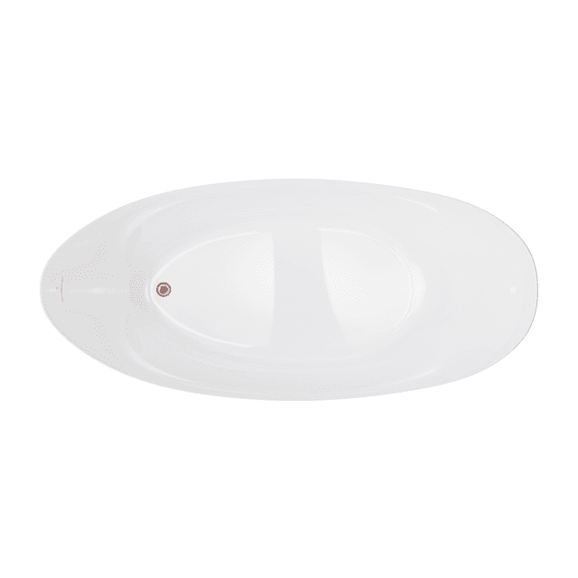 Wanna wolnostojąca AVOLA V032XXLBRG 180 cm Przelew szczelinowy Korek klik klak Miedź szczotkowana