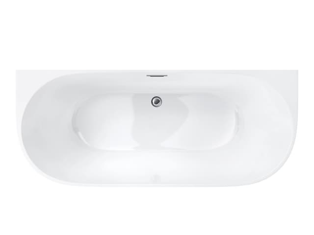 Wanna przyścienna MONO E029LSCH Slim 160 cm Korek klik klak Chrom