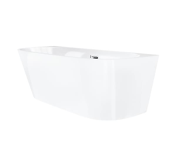 Wanna przyścienna MONO E029LSCH Slim 160 cm Korek klik klak Chrom