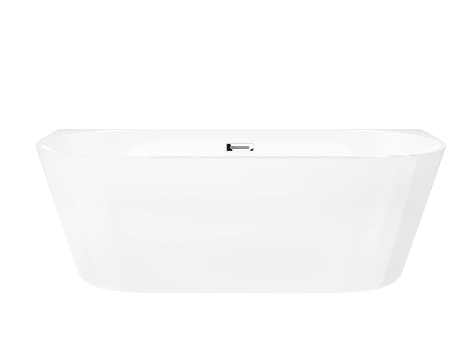 Wanna przyścienna MONO E029LSCH Slim 160 cm Korek klik klak Chrom