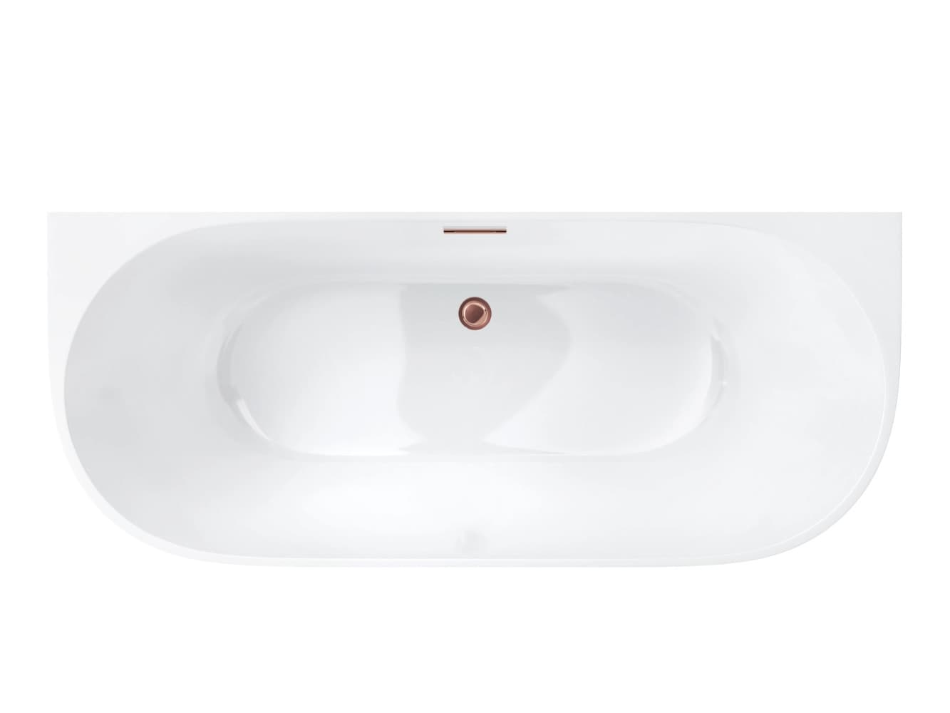 Wanna przyścienna MONO E029LSRG Slim 160 cm Korek klik klak Różowe Złoto