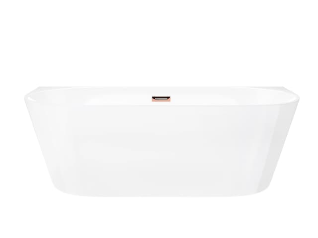 Wanna przyścienna MONO E029LSRG Slim 160 cm Korek klik klak Różowe Złoto