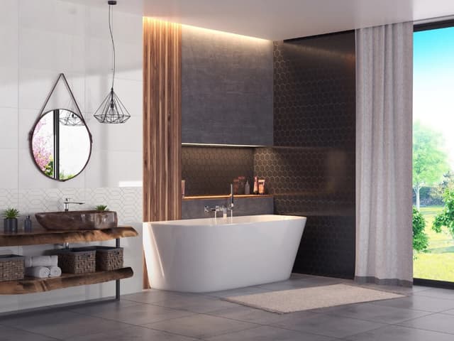 Wanna przyścienna MONO E029LSRG Slim 160 cm Korek klik klak Różowe Złoto