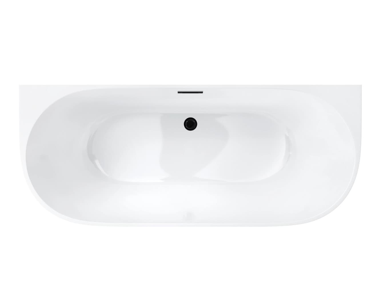 Wanna przyścienna MONO E029XLSGM Slim 170 cm Korek klik klak GunMetal