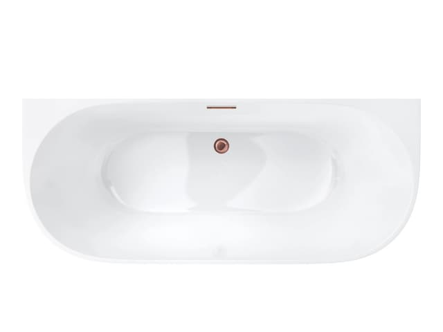 Wanna przyścienna MONO E029XLSRG Slim 170 cm Korek klik klak Różowe Złoto