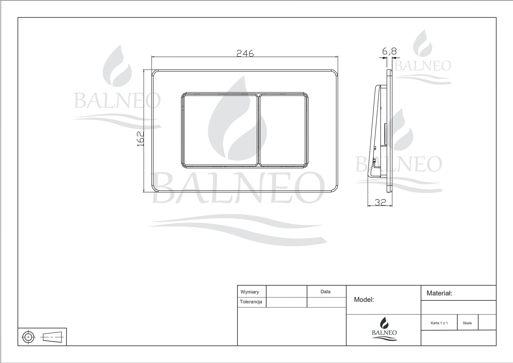 Przycisk spłukujący do WC ze stali nierdzewnej szczotkowanej AXO złoty