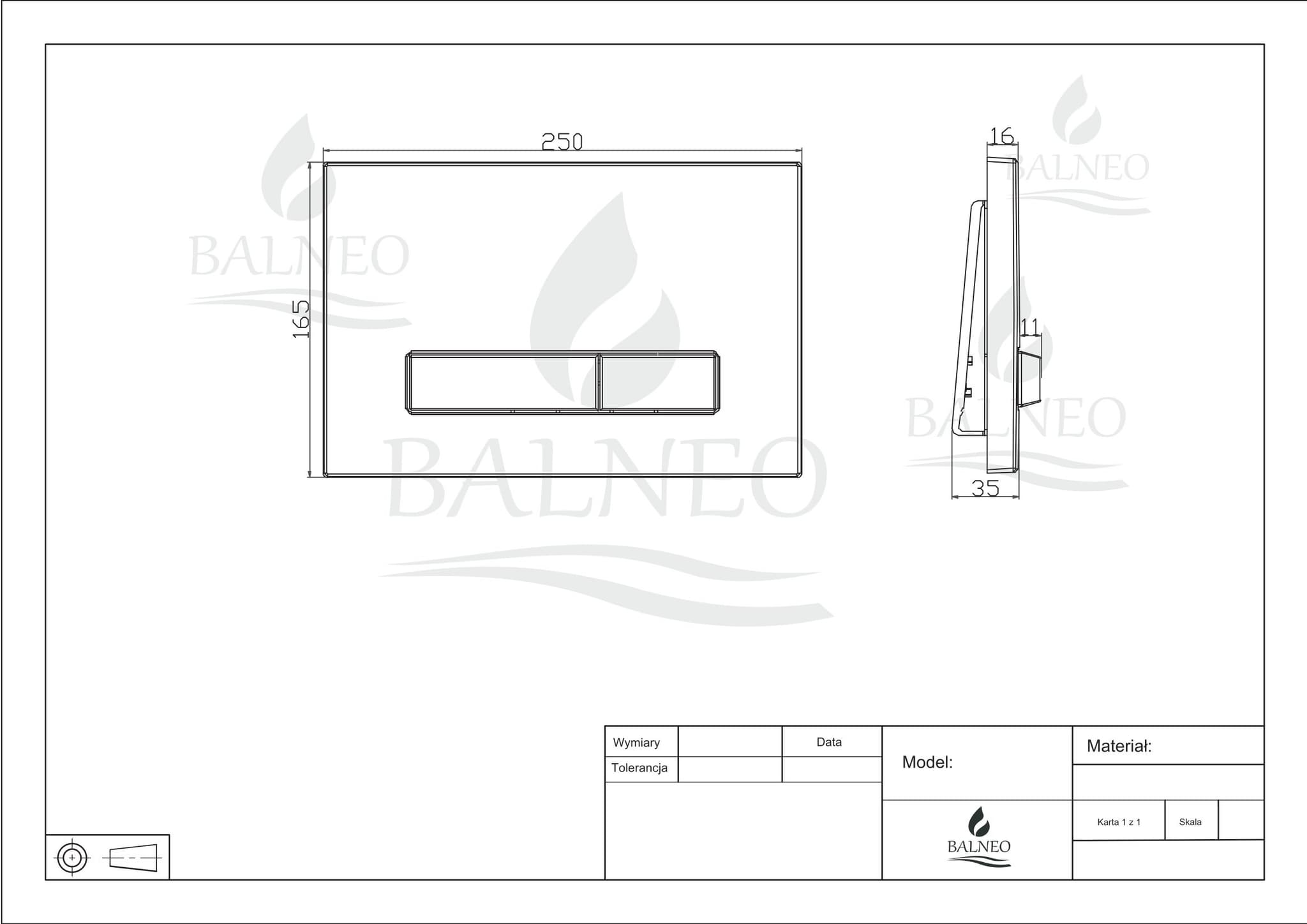 Przycisk spłukujący do WC LXO złoty
