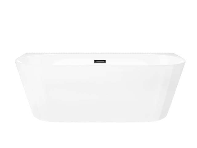 Wanna przyścienna wolnostojąca Corsan MONO E030XLGM 170 cm z szeroką krawędzią Korek klik-klak GunMetal