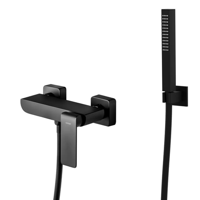 Bateria prysznicowa ścienna TRINO CMB7151BL z zestawem natryskowym