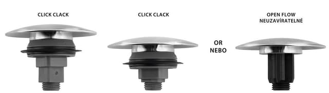 Odpływ umywalkowy, 5/4'', click-clack, duży grzybek, złoto