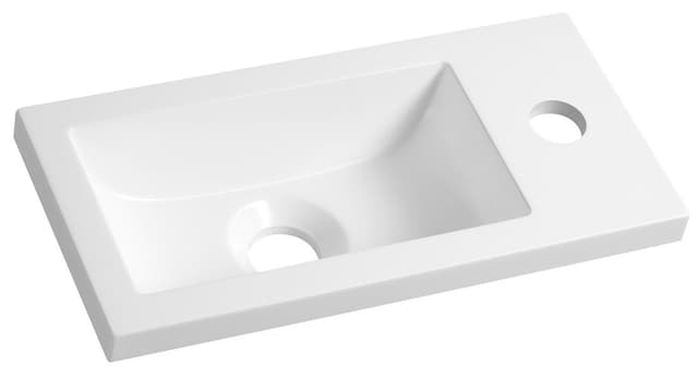Umywalka meblowa kompozytowa, 37x18cm, biały