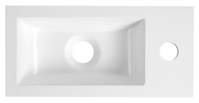 Umywalka meblowa kompozytowa, 37x18cm, biały