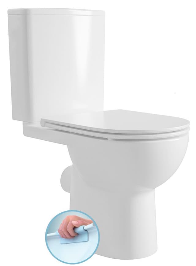 TAVON kompakt WC, Rimless, odpływ pionowy, biały