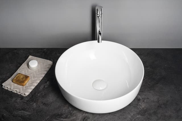 RONDEA umywalka ceramiczna nablatowa średnica 41cm, biały