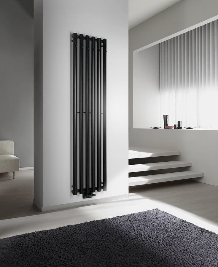 PILON grzejnik łazienkowy 418x1800mm, 6 wieszaki, czarny mat